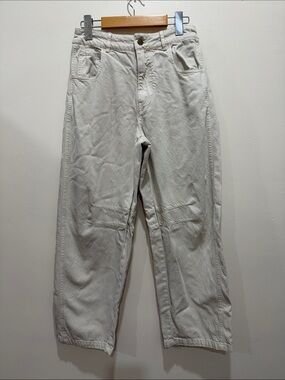 YFB Young Fabulous & Broke High-Rise Barrel Wide Leg Jeans in Bone